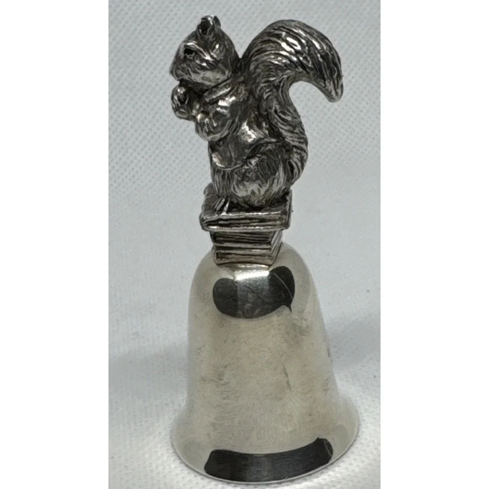 Beatrix Potter Timmy Tiptoes Squirrel Pewter Bell NE Collectors Society